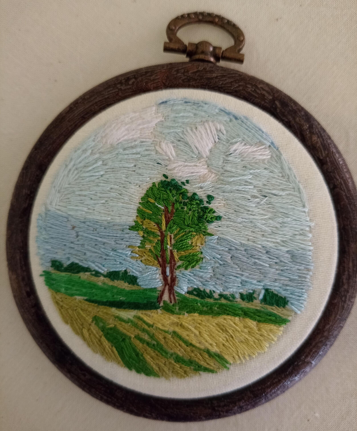 The Cotswolds - Miniature Landscape (2024) 9cm x 9cm