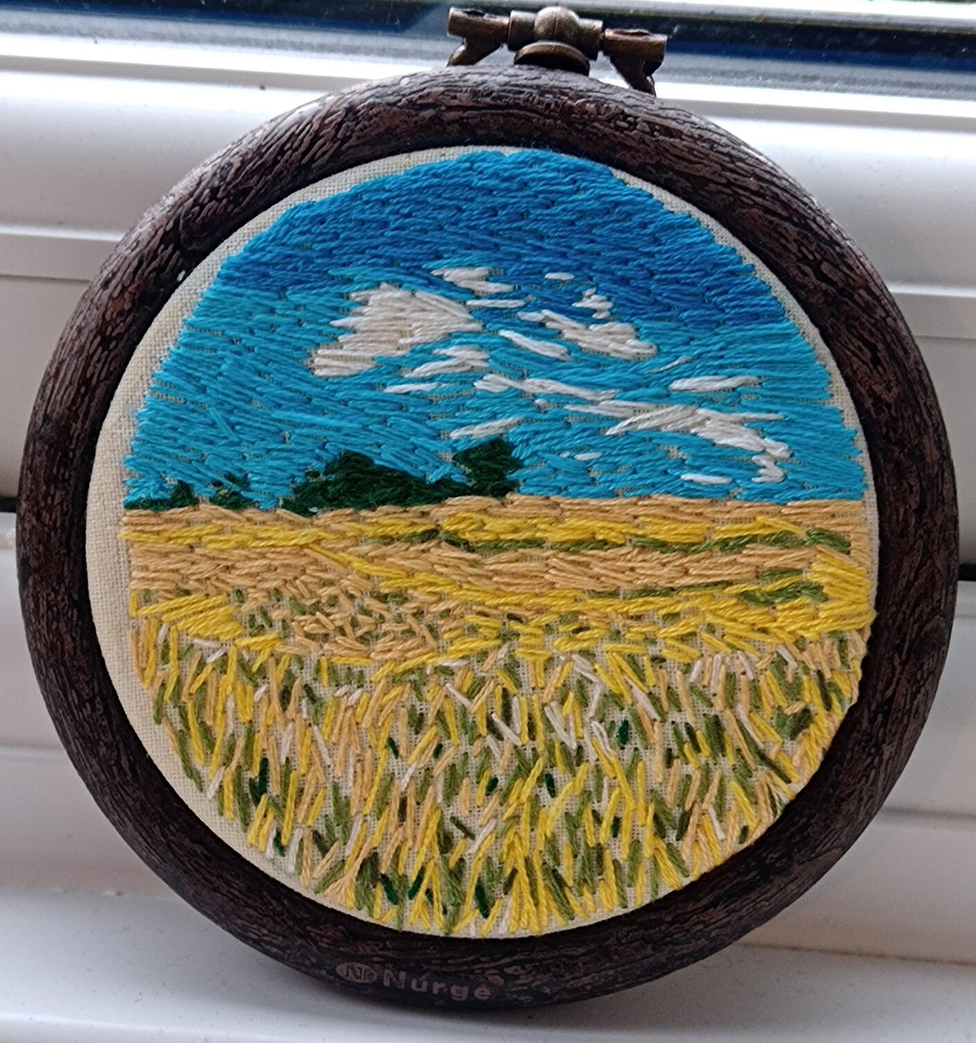 Wheat Fields - Miniature Landscape (2024) 9cm x 9cm